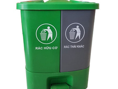 Thùng rác nhựa đạp chân 2 ngăn 40 lít